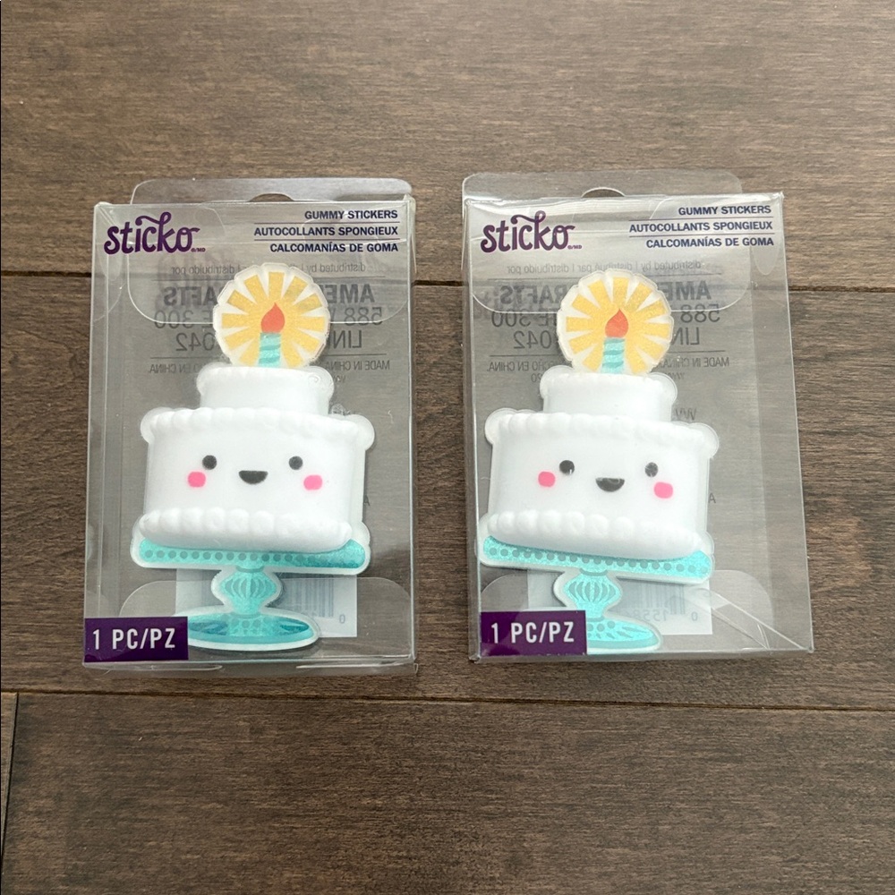 AMERICAN CRAFTS Cake Gummy Stickers, 3D Craft Decals Embellishments, Stationery